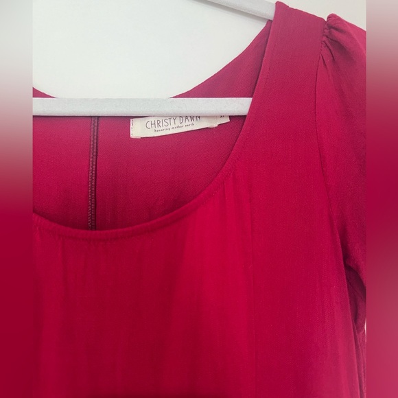 Red (Crimson color) Christy Dawn Scarlett Dress - Picture 2 of 5